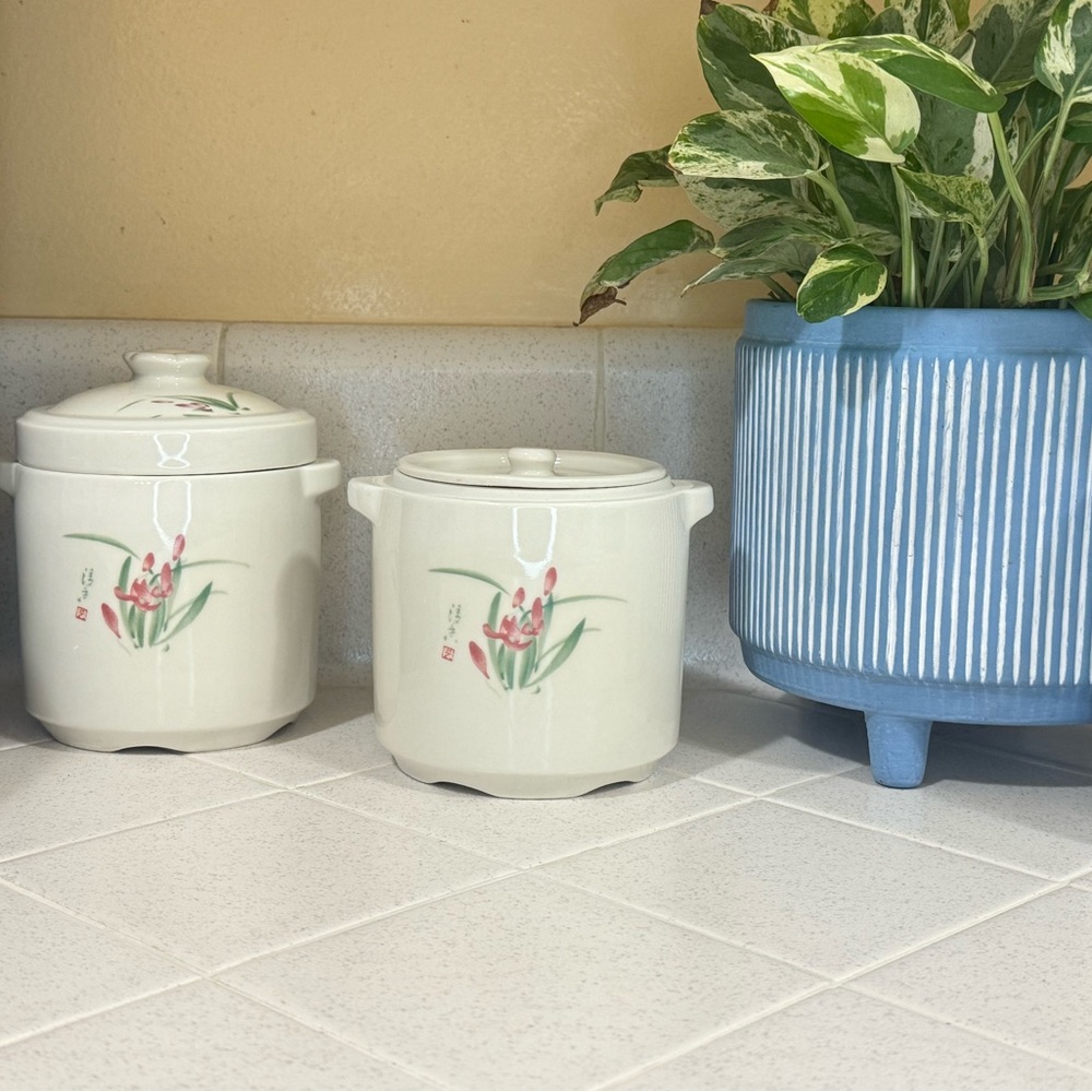 Vintage Chinese Kitchen Tea Canisters